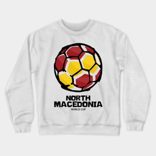 North Macedonia Football Country Flag Crewneck Sweatshirt